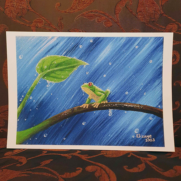 Froggie Under Rain